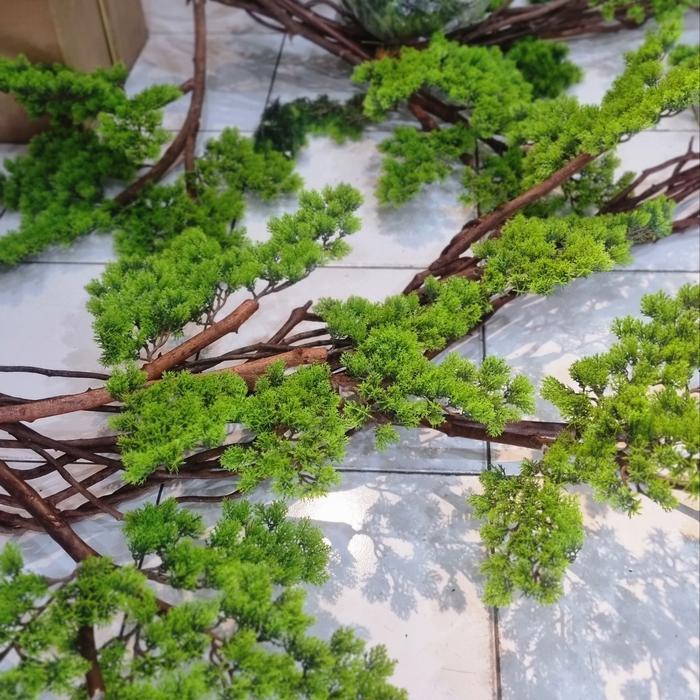 daun cemara artificial bonsai pinus dekor taman buatan