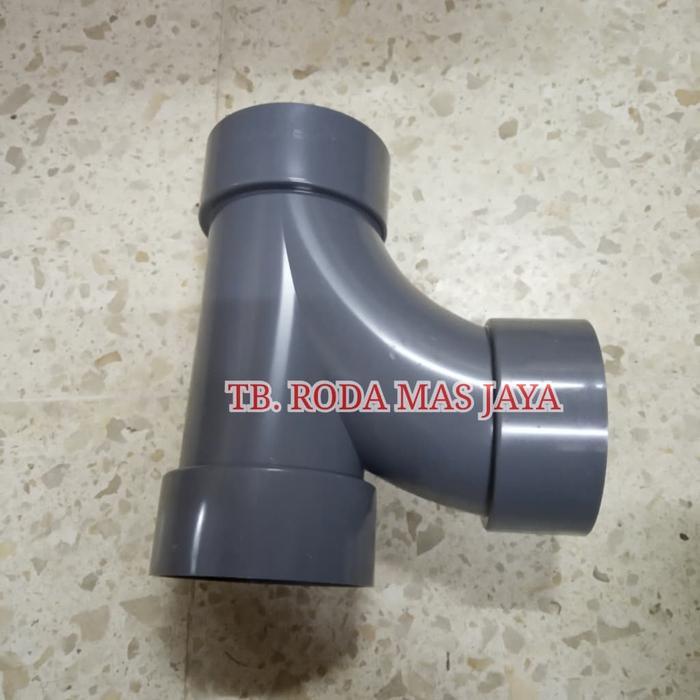 Sambungan Pipa/Tee Way/Fitting Pipa PVC 4" Rucika