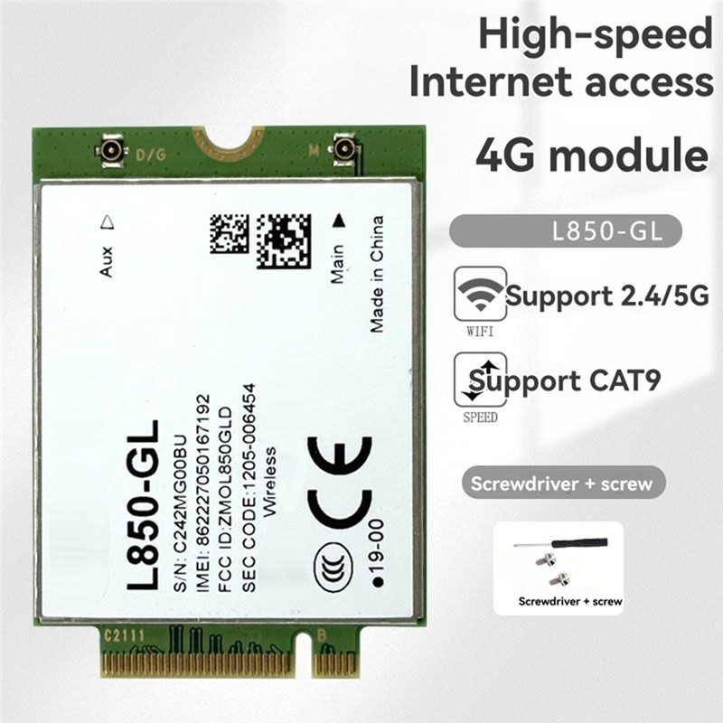 Brand NewL850-Gl Wwan Card 4G Module Universal Version M. 2 Wifi Card 2.4G 5G For Fibocom Not For