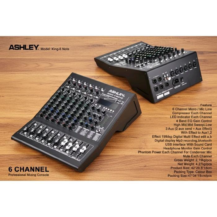 MIXER AUDIO ASHLEY KING6NOTE KING 6 NOTE ORIGINAL ASHLEY 6channel