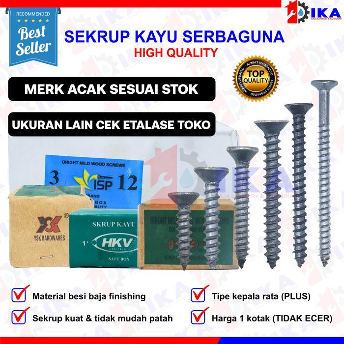 "New" Sekrup skrup kayu 1 inch (+) plus / bagus kuat murah