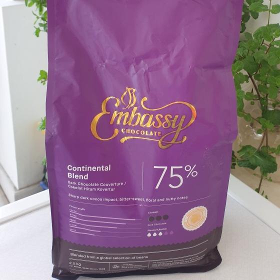 TULIP CONTINENTAL 75% COKLAT KOIN COUVERTURE [ 2.5KG / 250GR REPACK ]