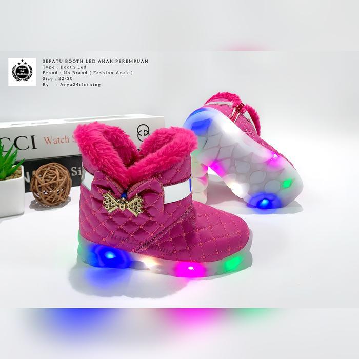 Bata Tomkins - Arya Sepatu Led Boot Anak Sekolah Tk Perempuan Anti Slip Perelat 2025 Kaki Fashion