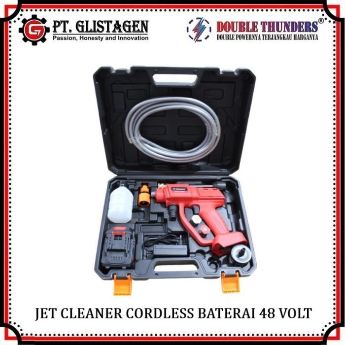 JET CLEANER CORDLESS BATERAI 48VOLT MESIN CUCI MOTOR MOBIL AC PORTABLE
