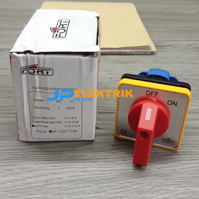 Selector Switch ON-OFF 1Pole SFT-20 FORT Selector Switch 2Posisi 1Pole 20 Ampere