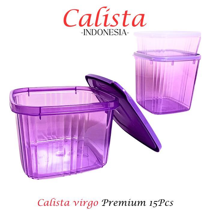 [ CALISTA ] TOPLES PLASTIK VIRGO PREMIUM 15 IN 1 SET FOOD CONTAINER KULKAS SET TOPLES WADAH