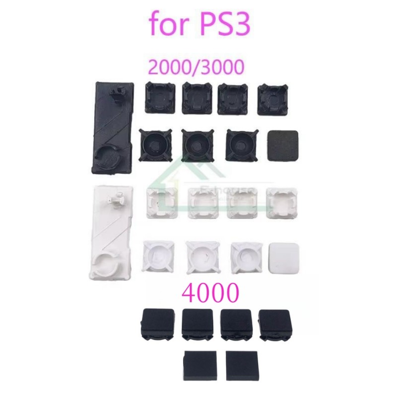 Black Color Screw Feet Cover Set For Slim 2000 3000 Console Rubber Feet Rubber Boot Cover