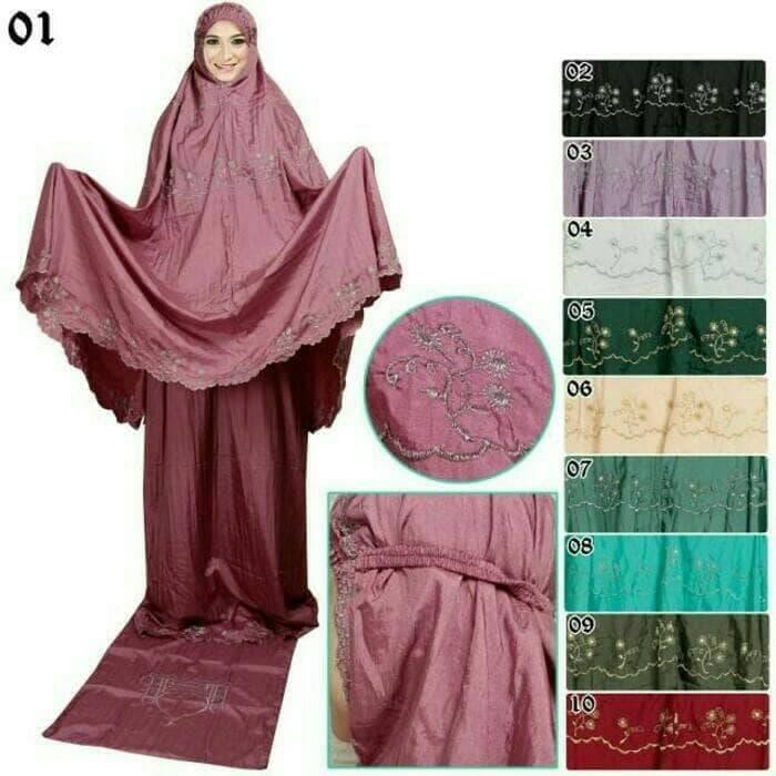 Mukena Parasut Super Bordir Jumbo