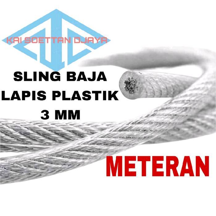 seling baja lapis plastik 3mm / sling baja lapis plastik 3mm