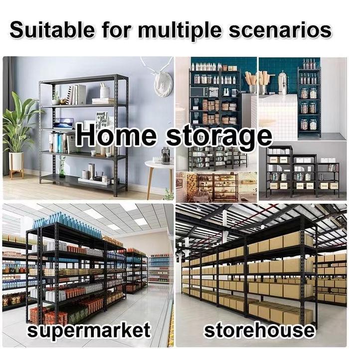 Rak Logam 6 Lapis Rak Baja Rak Tanpa Baut Rak Penyimpanan Kargo Rak Logam Rak Baja Tahan Karat Yang