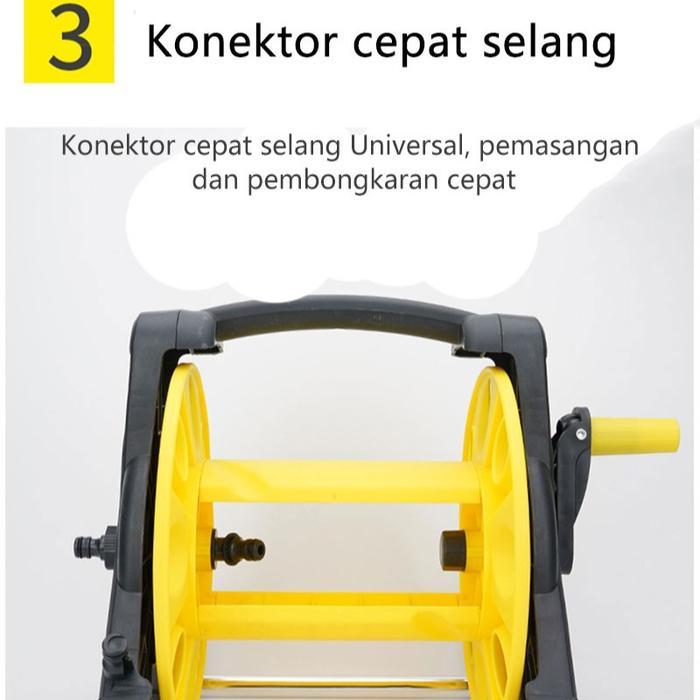 40M Hose Reel Set Gulungan Pipa Air Set Gulungan Selang Dengan Selang Air Selang Air Tahan Lumut