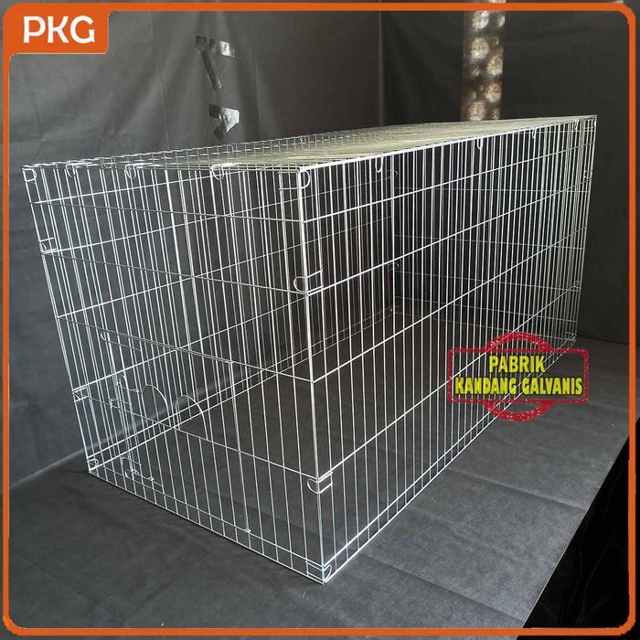 Kandang Ayam Umbaran Besi Galvanis Jumbo 200X100X100, Kurungan Umbaran Ayam Jago Bangkok Bongkar