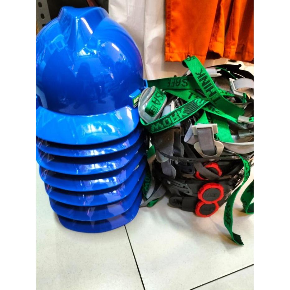 Helm Msa Lokal + Fastrack + Tali Dagu Biru
