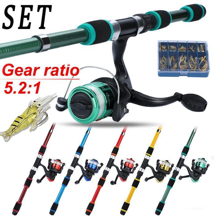 SOUGAYILANG SET 180CM JORAN PANCING REEL PANCING BERKUALITAS TINGGI KAIL PANCING SNAKEHEAD LOGAM