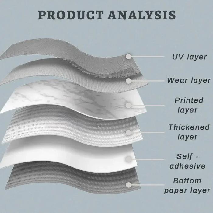 Rumah Idaman - 10Pcs Vinyl Lantai Marbel /Vinyl Sticker Lantai Marmer Granit / Premium Pvc / Self
