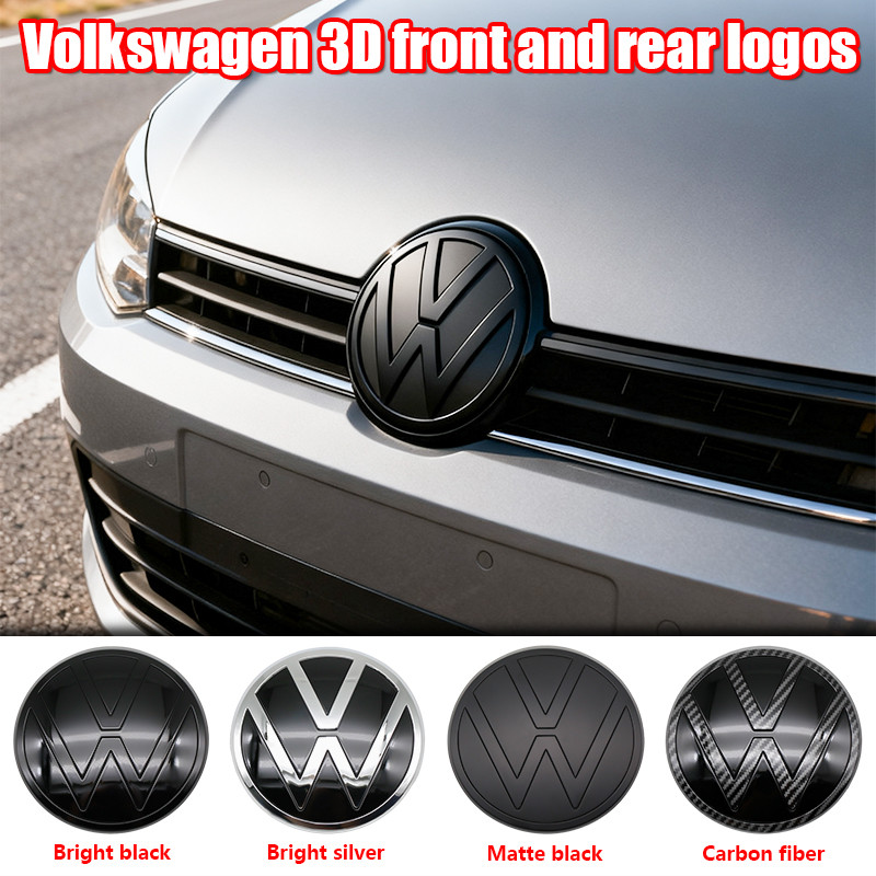 1Pc 139mm 110mm VW Logo ABS Emblem Car Hood Front Grill Rear Trunk Badge Accessory For VW Polo 2019