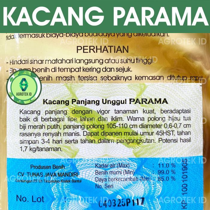 Sale Terlaris Benih Kacang Panjang Parama 100 Gram Cap Rajawali