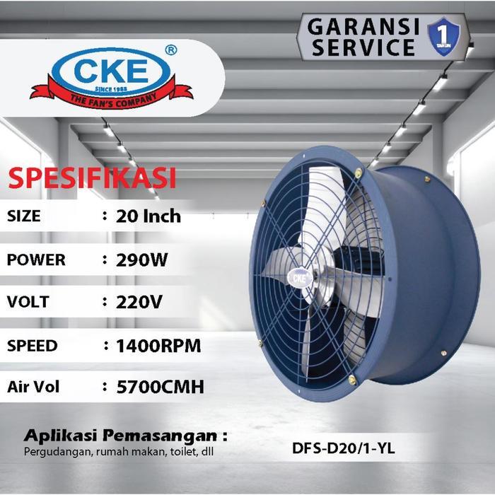 Cke Drum Fan Exhaust Fan 20 Inch 220 V Kipas Angin Axial / Industri Fan