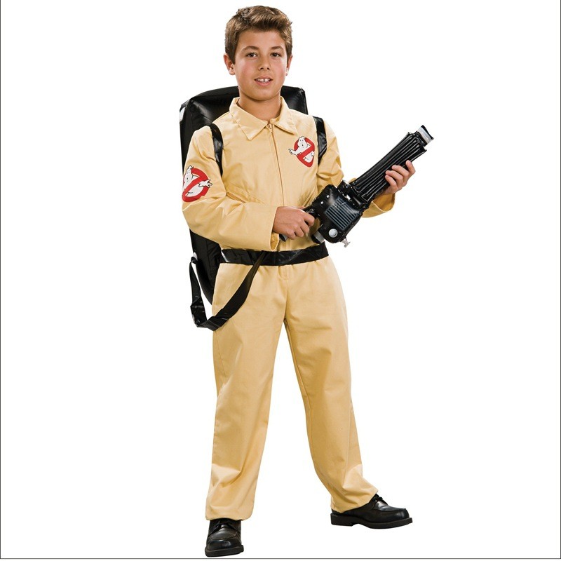 Ghostbusters Movie Cosplay Costume with Proton Pack Halloween Carnival Theme Party Clothes Fans