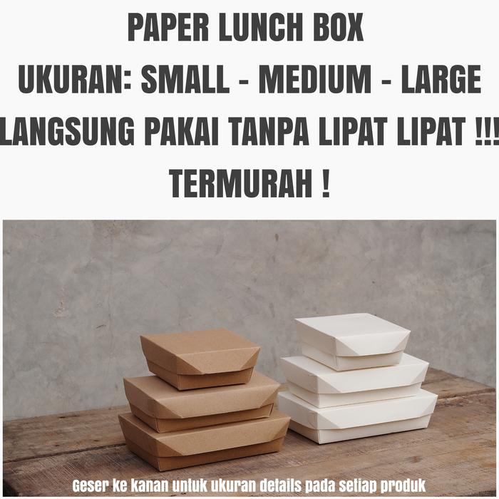 LUNCH BOX PAPER - PAPER LUNCH BOX - FOOD GRADE TERMURAH
