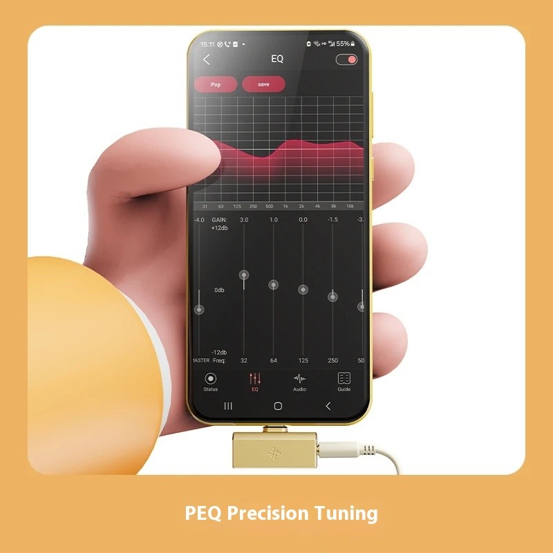 Fiio TinyA/B DAC Headphone Amplifier 3.5mm Type-C Transmitter Low Delay Little Tail Supports PCM