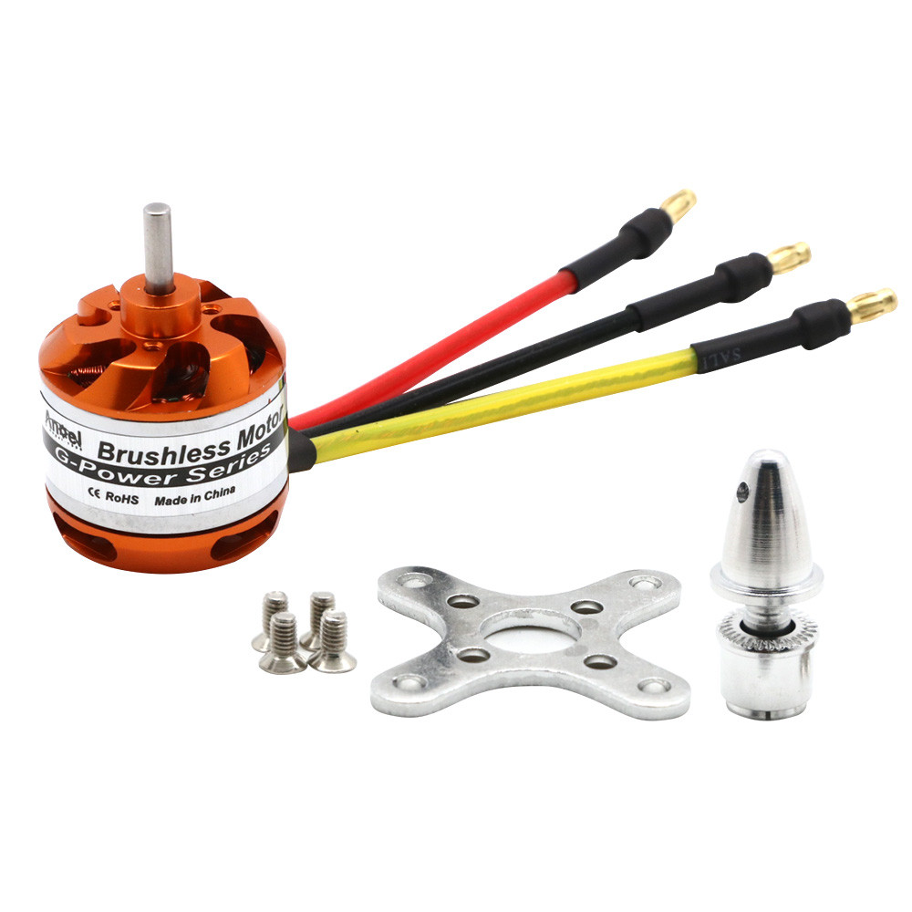 Terbaru Uangel Anoel D2826 930KV 1000KV 1400KV 2200KV 2-3S 3.175mm Shaft Brushless Motor For RC Airp