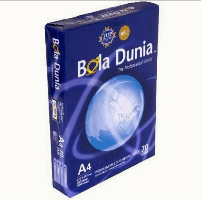 Kertas A4.70 Grm Bola Dunia