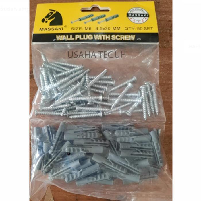 Fisher Fiser Set S6 Baut Skrup Sekrup M6 isi 50 set