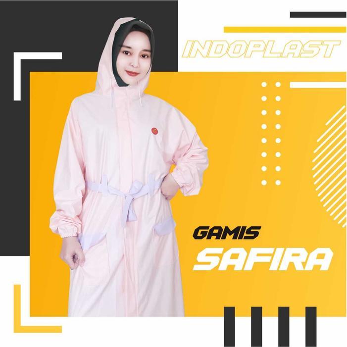 FELWINSHOP Jas Hujan Gamis Safira Indoplast / Jas Hujan Hijab Rok Safira / Jas Hujan Model Terbaru