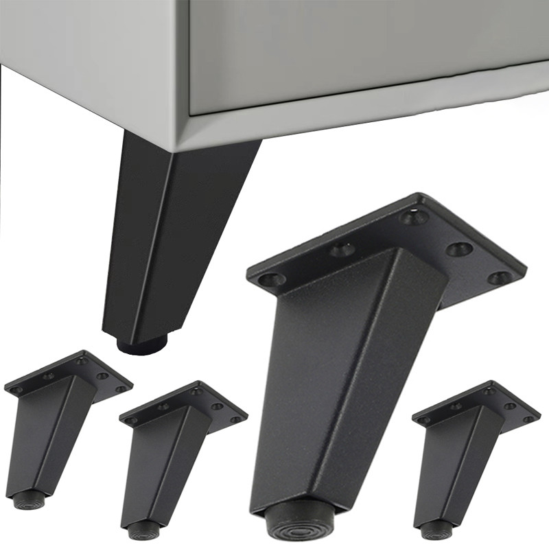 4/8PCS FURNITURE LEGS PADS ALUMINUM ALLOY SOFA BED FEET HEAVY DUTY SOLID SQUARE SLOPING TABLE
