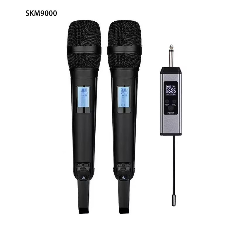 SKM9000 UHF Professional Wireless Microphone Metal Mic for DJ Cartridge Vocal for Recording Studio