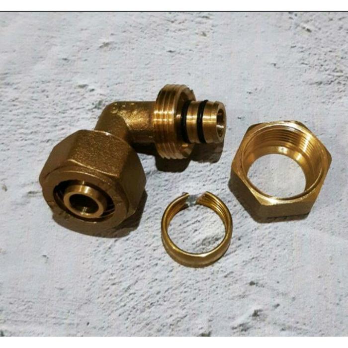 KENI SAMBUNG PIPA AIR PANAS 1/2 INCH KUNINGAN