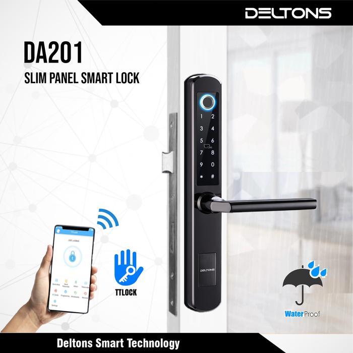 SLIM SMART DOOR LOCK DA201 ALUMINIUM SMART LOCK DOOR FINGER CARD