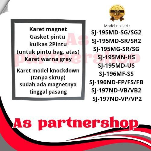 karet magnet gasket pintu kulkas sharp 2pintu sj-195 sj-196 sj-197 original 100%