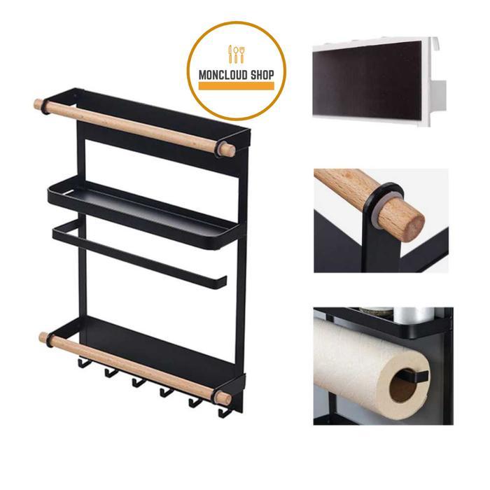 Rak Dapur Gantung Minimalis Kitchen Set Rak Magnet Kulkas Bumbu Dapur