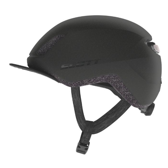 HELM SEPEDA SCOTT MIPS II DOPPIO PLUS HELMET REAR LIGHT GRANITE BLACK
