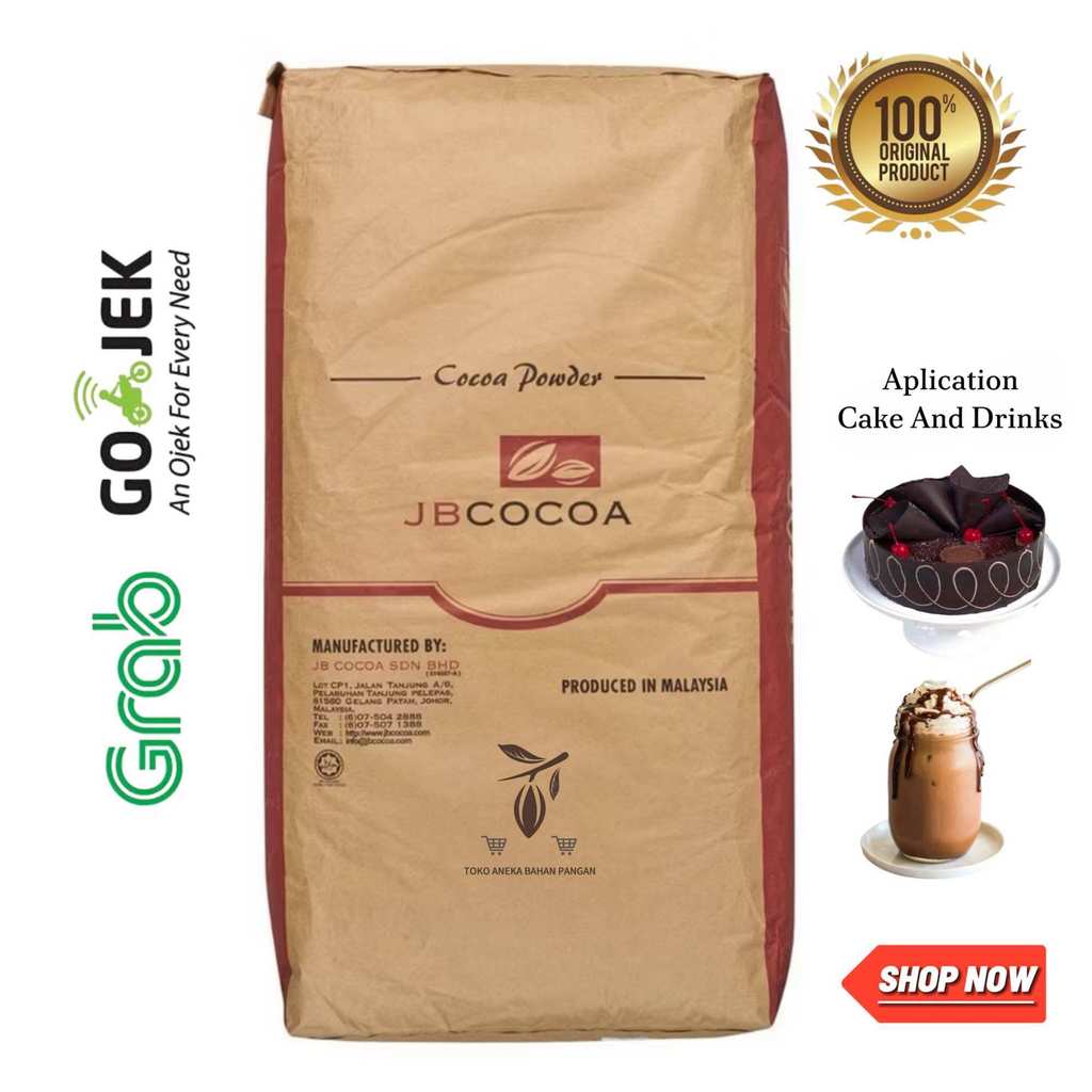Cokelat Bubuk JB COCOA POWDER JB 200/JB 350/JB 800 Kemasan Sak 25 Kg Pure 100% Cokelat Bubuk Asli