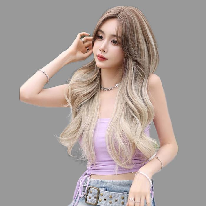 AEGYOSHOPPE - 0378 full wig korea 70 cm - Wig Rambut Palsu Wig Wanita Korea Style Aesthetic Premium