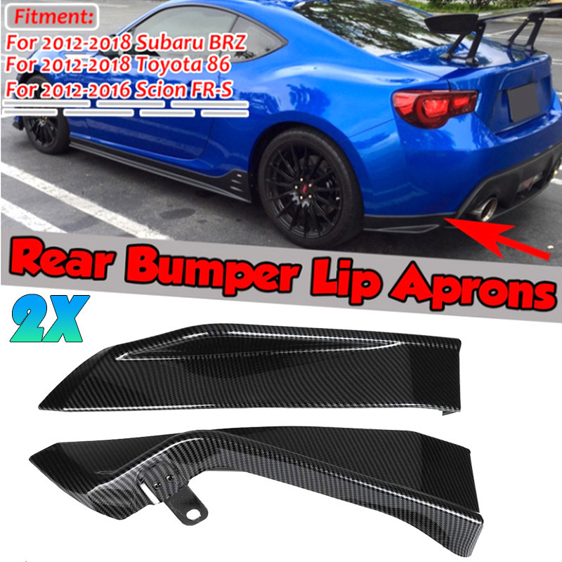 Car Rear Side Bumper Lip Aprons Diffuser Splitter Canard Black/Carbon For Subaru BRZ For Toyota 86 F