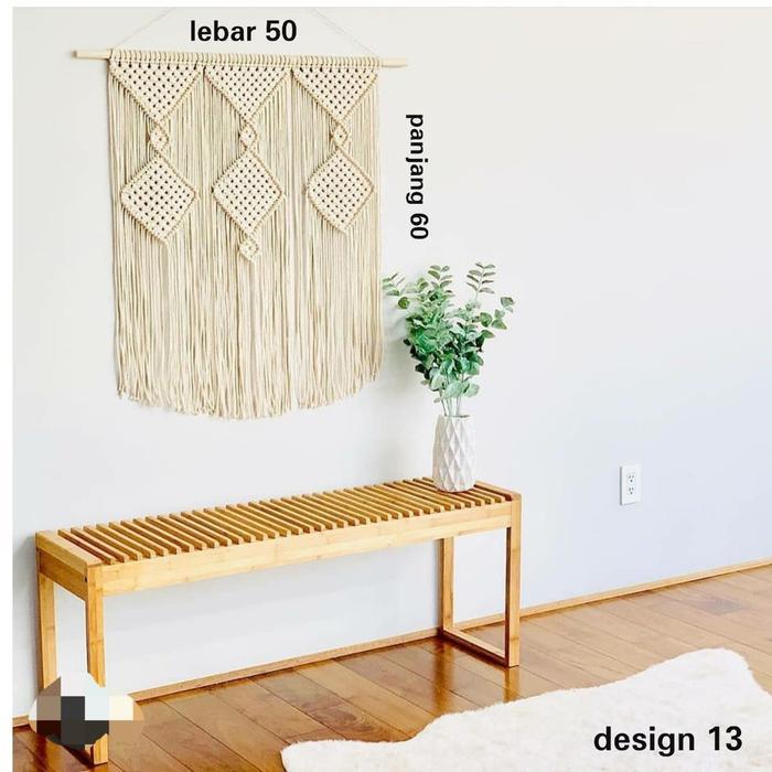 hiasan dinding macrame rajut