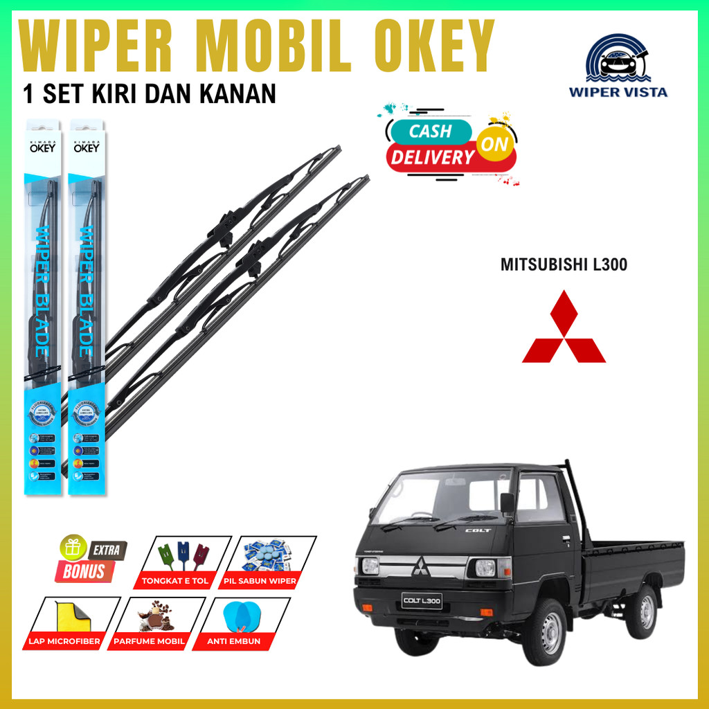 Wiper Mitsubishi L300 Konvensional Kaca Depan Mobil Free 5 Bonus