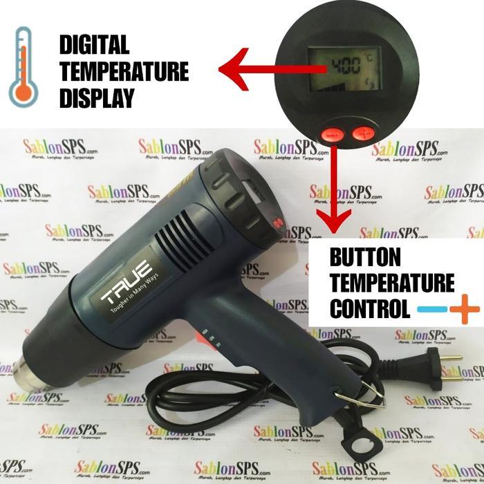 HOT GUN HEAT GUN MESIN PEMANAS TRUE HOT AIR GUN TR89 DIGITAL