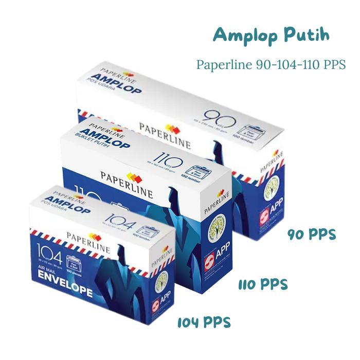 "New" PAPERLINE Amplop PPS Polos Ukuran 90 110 104 - Plain Envelope