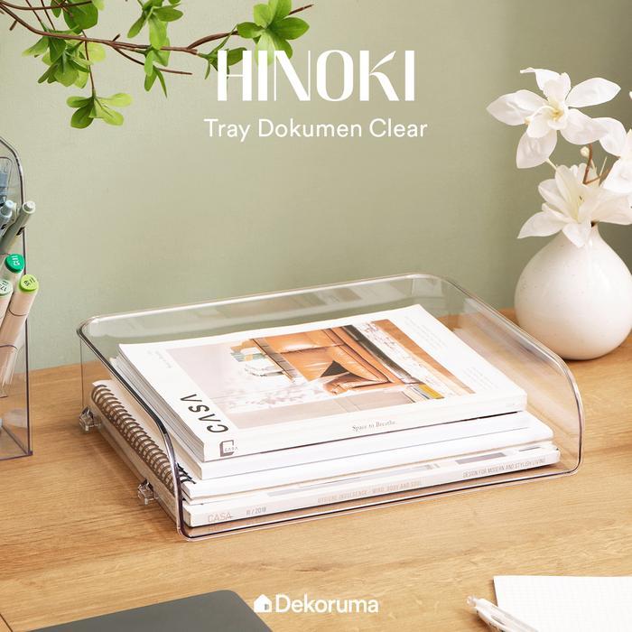 Dekoruma Hinoki Tray Dokumen F4 / Rak Kertas Bening / Storage Dokumen