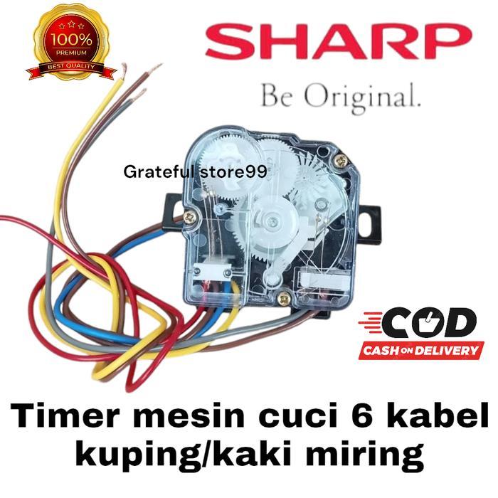 Timer MESIN CUCI SHARP 2 TABUNG Timer 6 Kabel kaki Miring