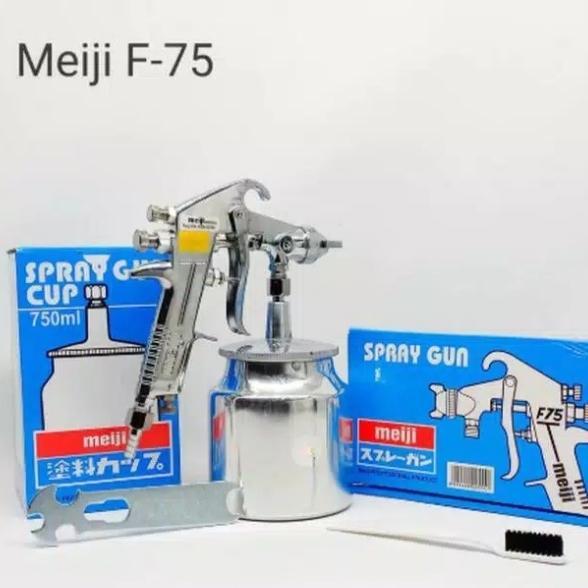 MEIJI SPRAY GUN F75 S tabung bawah - Alat Semprot cat kompresor