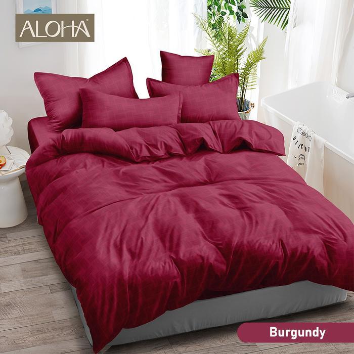 bed cover aloha 180x200 polos emboss tinggi 20 cm / bedcover set aloha