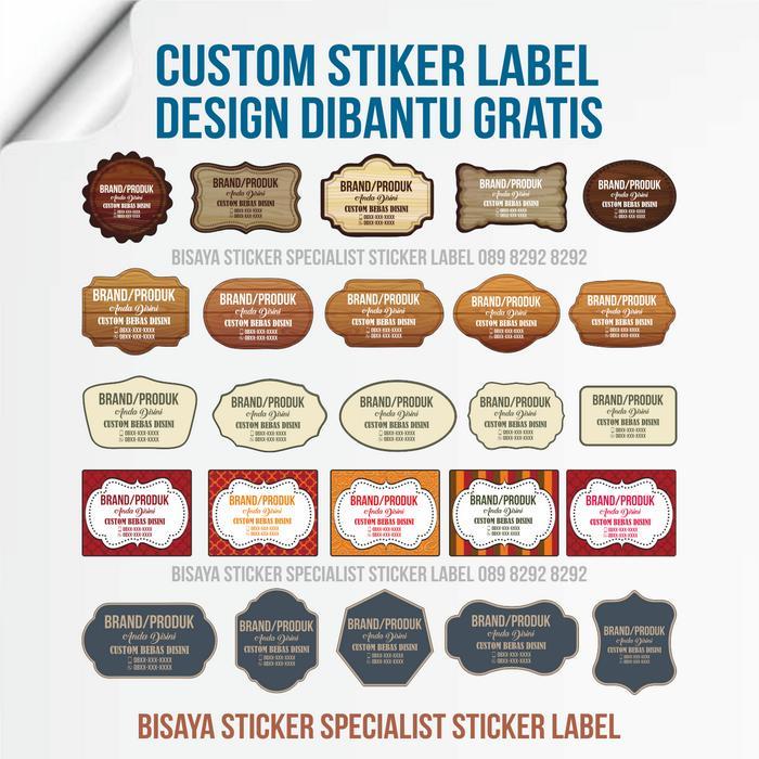 CUSTOM STIKER, LABEL MAKANAN, LABEL MINUMAN, LABEL PRODUK, STIKER 01