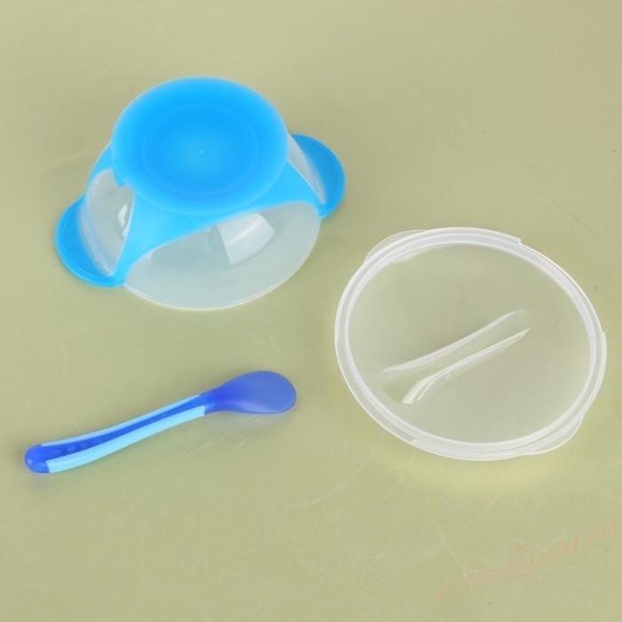Terlaris Set Mangkok Anti Slip Tempat Makan Bayi Tutup Sendok