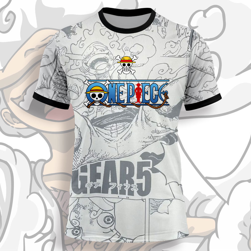Luffy Men Football Jersey Summer Sleeve Women T-Shirt Cartoon Japan Style Anime Children Clothes Tee